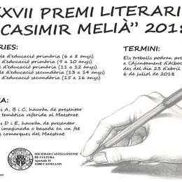 XXVII Premi Literari "Casimir Melià" 2018